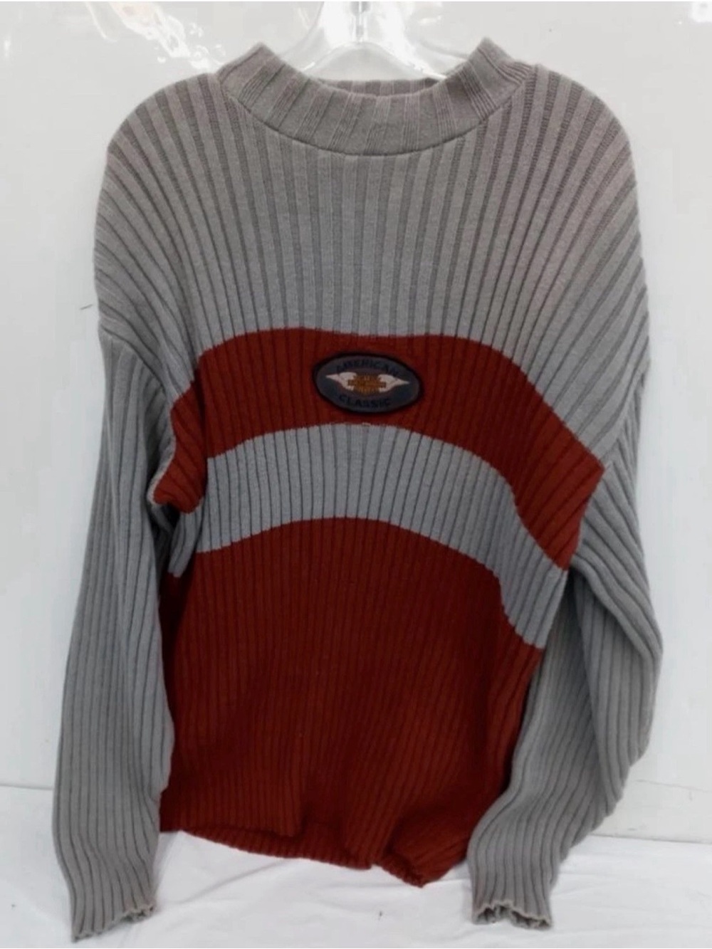 Vintage American Legend Harley Davidson Mens Xl Chunky Sweater Made In USA